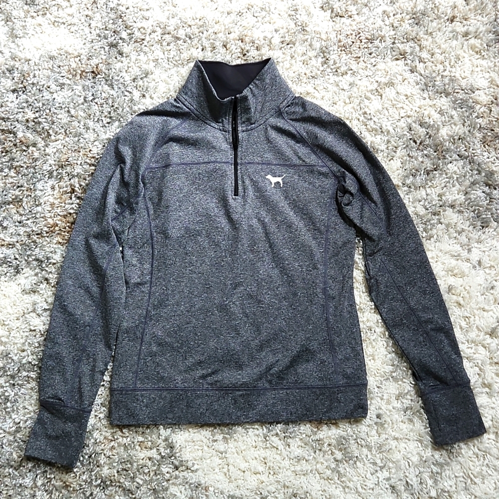 Pink Athletic Long Sleeve Quarter Zip Pullover